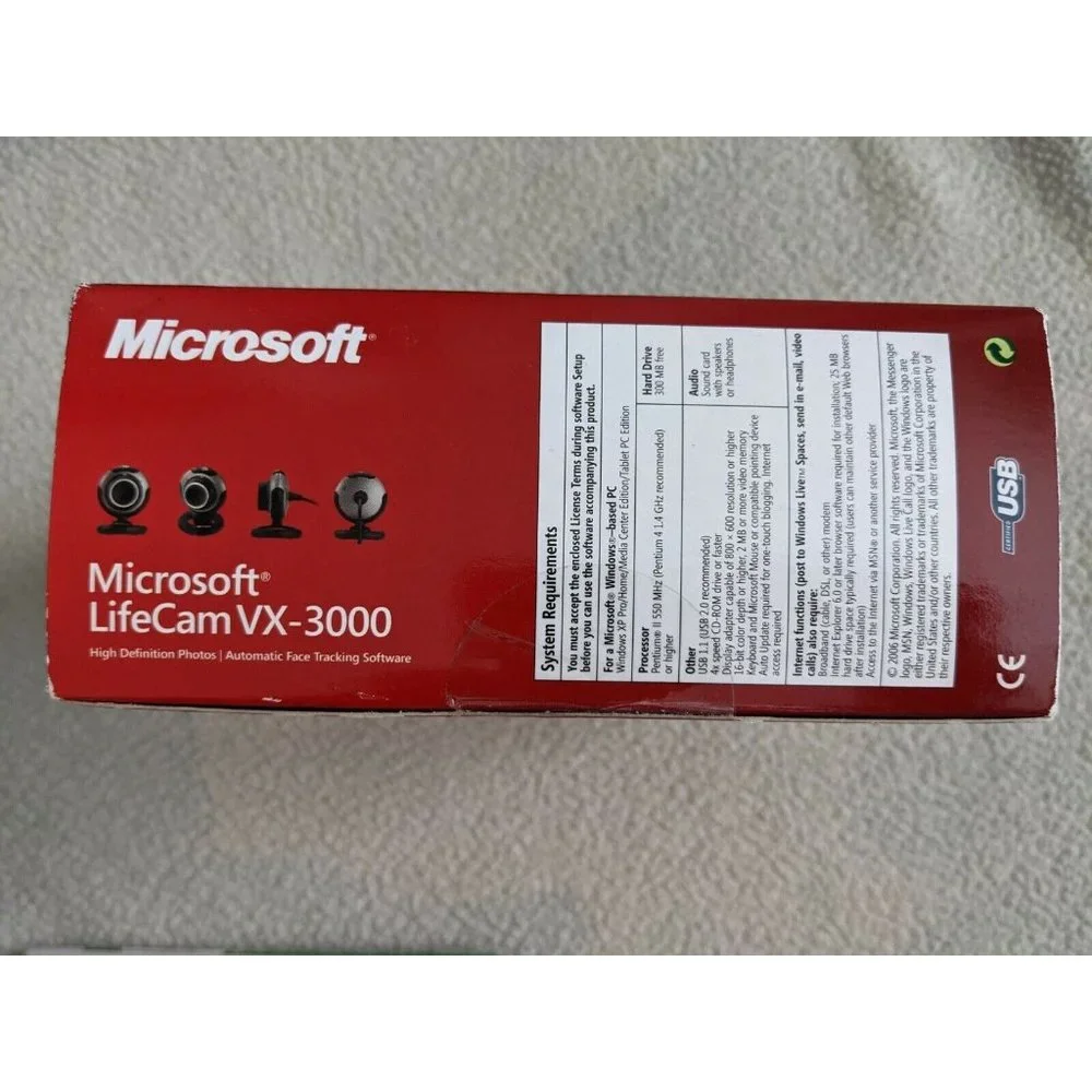 Microsoft Windows Live Messenger LifecCam VX-3000 USB 2.0 Webcam Build In...